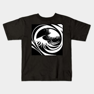 Extensive large wave that becomes a volcano. Kids T-Shirt